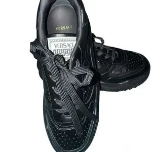 COPY - Men Versace Men\'s Greca Odissea Low Top Sneakers Sz 45/US12 NEW VERSACE Odissea Leather Low - Top Sneakers Grey / White  main image 3